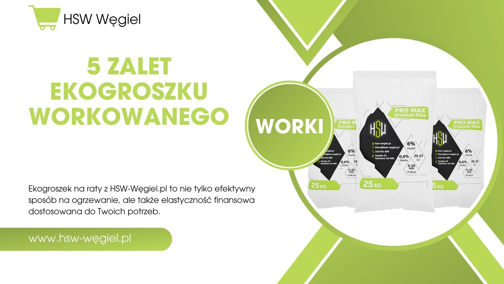 5 zalet ekogroszku workowanego baner