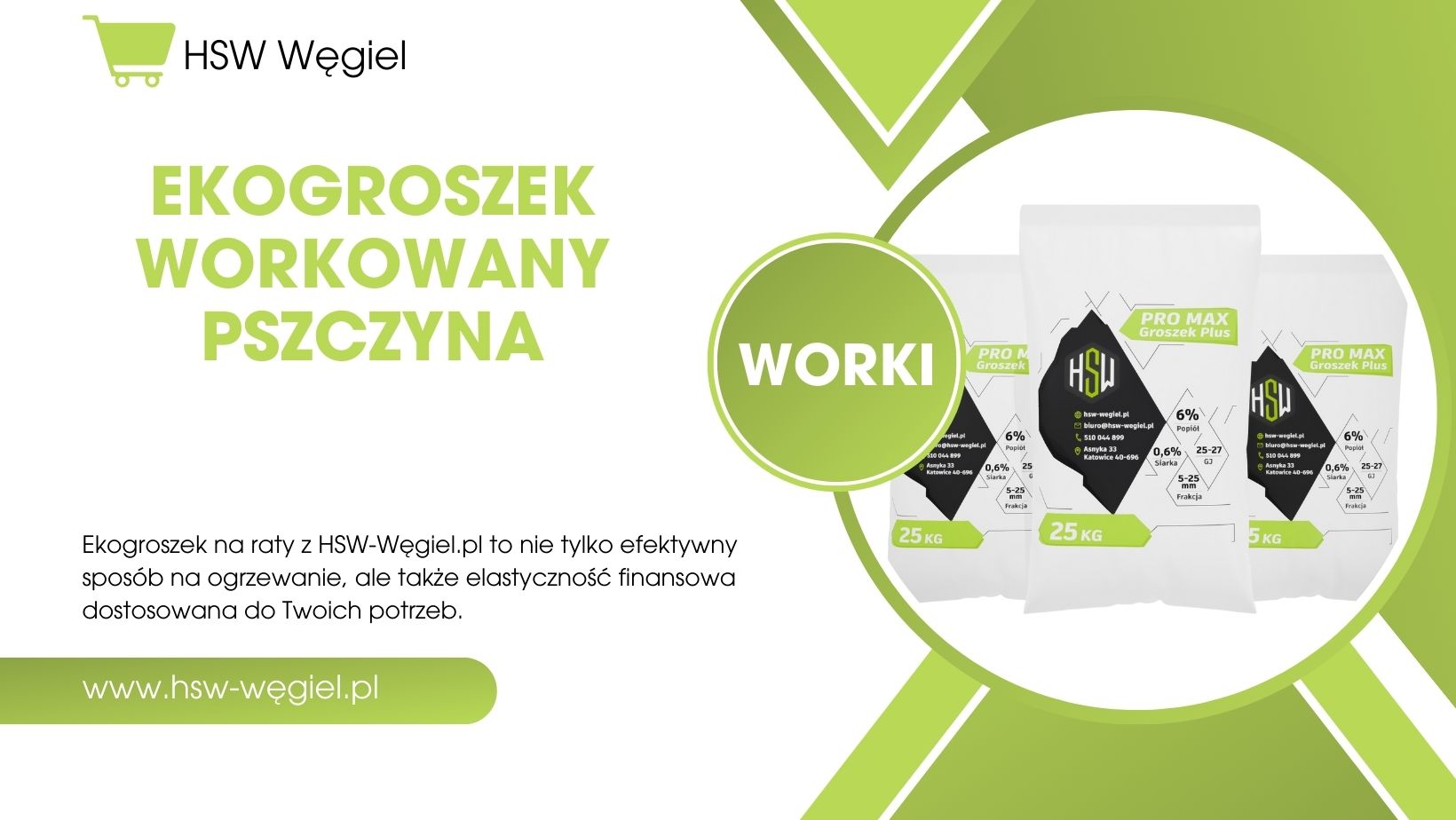 Ekogroszek workowany Pszczyna baner
