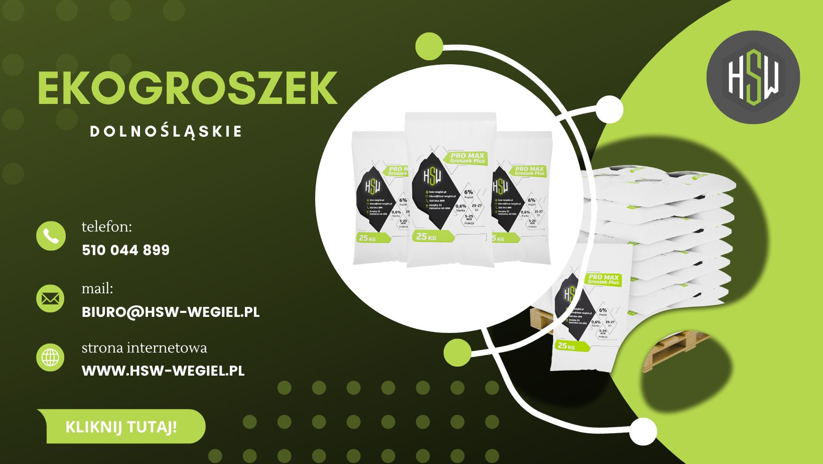 Najtańszy ekogroszek dolnośląskie baner