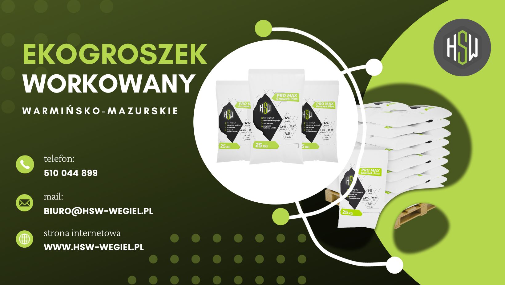 ekogroszek workowany Warmińsko-Mazurskie baner