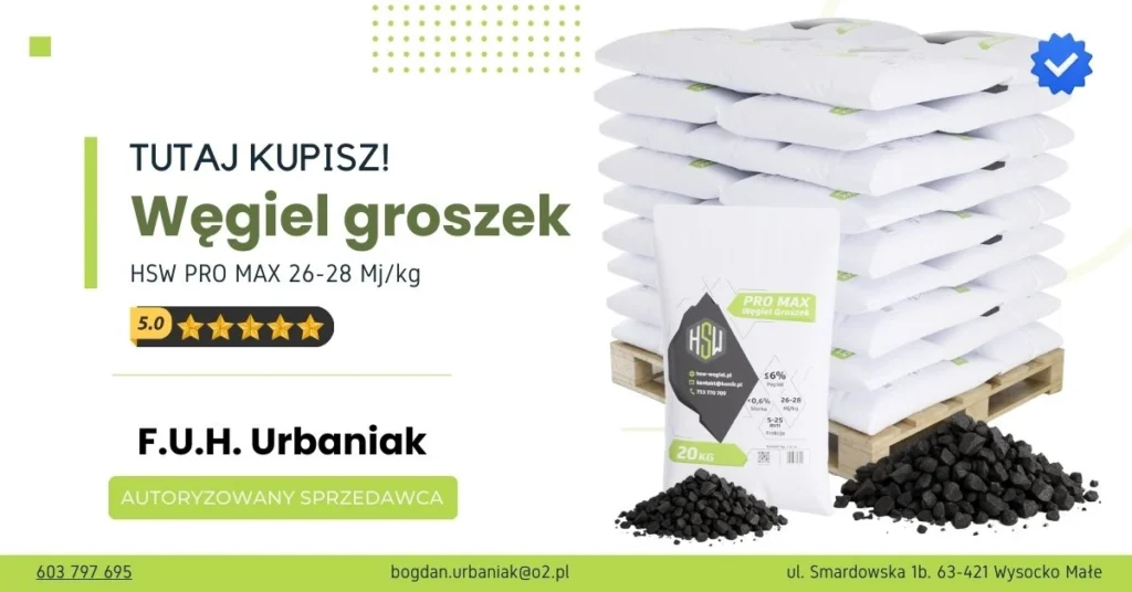 Węgiel groszek ekogroszek wysocko male powiat ostrowski skład opału urbaniak baner