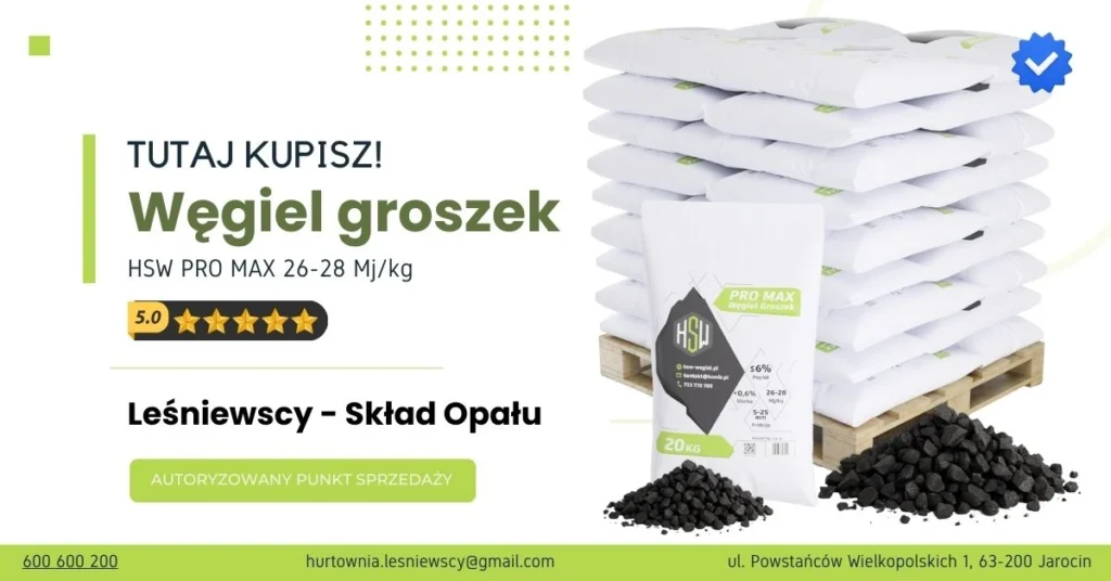 Węgiel groszek jarocin skład opału lesniewscy baner
